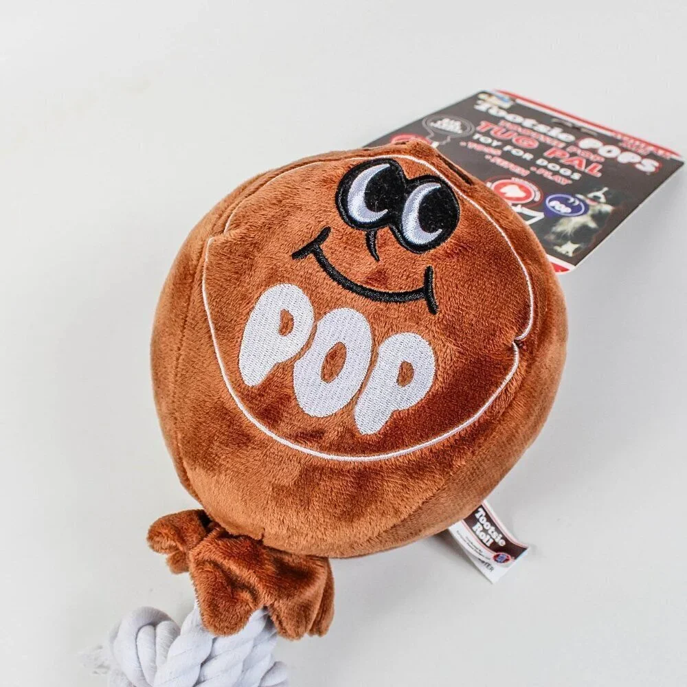 NWT Tootsie Pop Plush & Rope Dog Toy